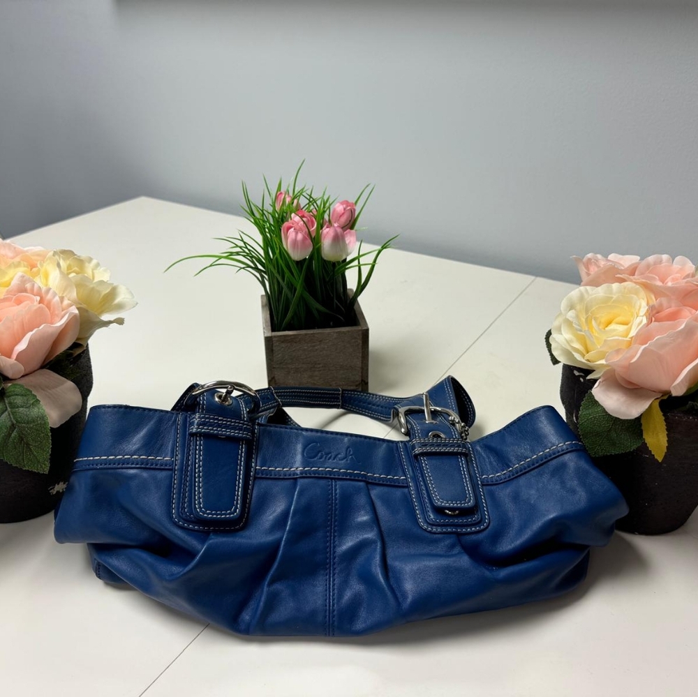 Coach Blue Leather Bag Vintage